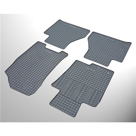 Set tapis de caoutchouc sur mesure pour Nissan Navara 2016- & Renault Alaskan 2016- (4-pièces + points de fixage)