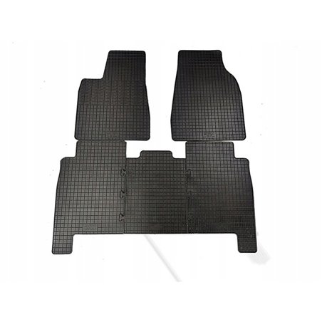 Set tapis de caoutchouc sur mesure pour Tesla Model X 2016- (5-pièces + points de fixage)