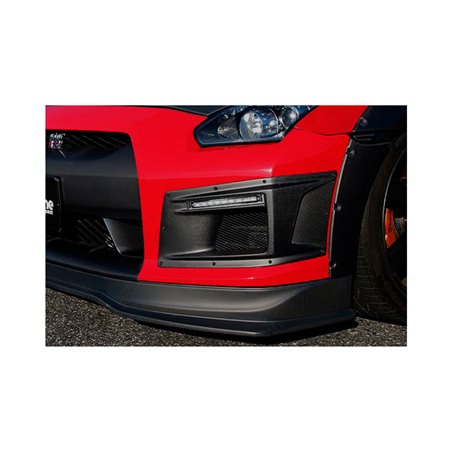 Chargespeed Prises d'air pare-chocs avant avec LED DRL's & Clignoteurs sur mesure pour Nissan GT-R R35 2007-2010 - FRP noir