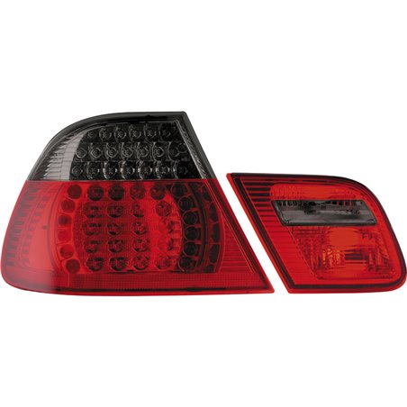 Set de Feux Arrière LED sur mesure pour BMW Série 3 E46 Coupe 1999-2003 - Rouge/Fumée