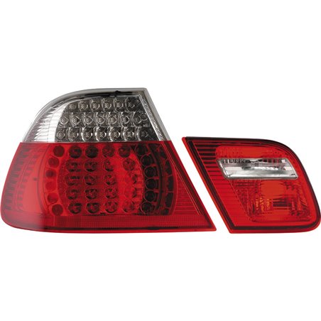 Set de Feux Arrière LED sur mesure pour BMW Série 3 E46 Cabrio 1999-2005 - Rouge/Claire