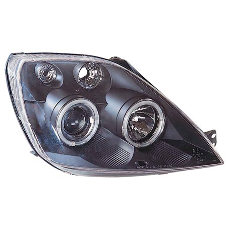 Set de Phares sur mesure pour Ford Fiesta VI 2002-2008 - Noir - incl. anneaux Angel-Eyes