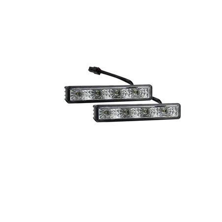 Set Feux Diurnes Universel (DRL) - 4W Cree LED - 125x24x33mm - incl. Homologation E