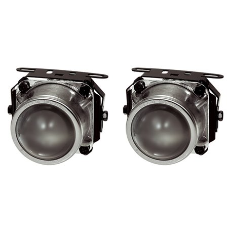 Set de Feux Anti-Brouillard Universelle Clair H7-12V-55W 74x156mm + Homologation ECE-R19