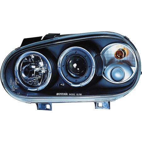 Set de Phares sur mesure pour Volkswagen Golf IV 1998-2003 - Noir - incl. anneaux Angel-Eyes