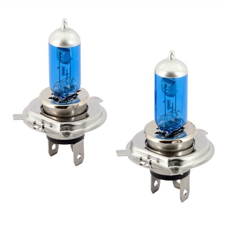 Ampoules Halogène SuperWhite Bleu H4 60-55W/12V/4000K, Set de 2 pièces (E13)