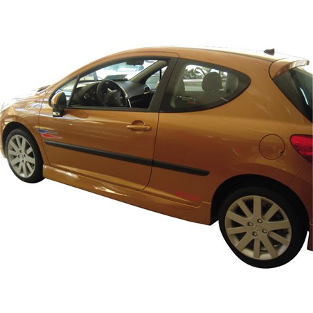 Jupes latérales sur mesure pour Peugeot 207 2006- 'Type A' (ABS)