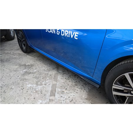 Jupes latérales sur mesure pour Peugeot 208 II 2019- (ABS)