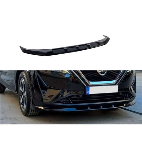 Spoiler avant sur mesure pour Nissan Qashqai III (J12) 2021- (ABS Noir luisant)