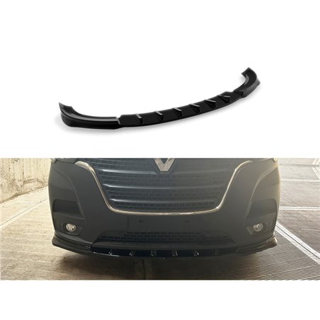 Spoiler avant sur mesure pour Renault Master Mk3 Facelift 2019-2024 (ABS Noir Luisant)