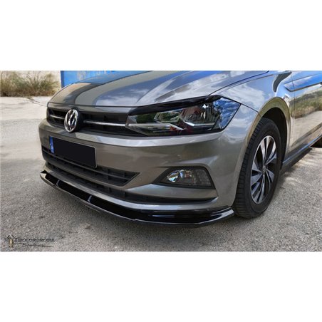 Spoiler avant sur mesure pour Volkswagen Polo (AW) 2017- excl. R-Line/GTi (ABS Noir luissant)