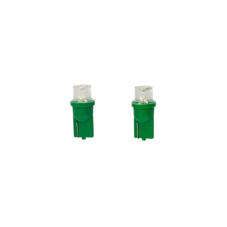 T-8 Ampoules LED 12V Vert Wide-Angle, set de 2 pièces