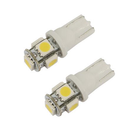 5Q T-10 Ampoules LED 12V Optique-Xenon Jaune, set de 2 pièces (5050-3 chips)