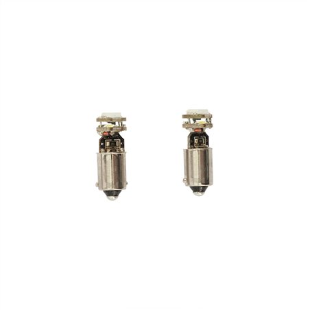 4Q BAX9S (H6) SMD Ampoules 12V Optique-Xenon Blanc, set de 2 pièces, avec soutient CAN-bus