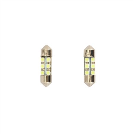 6Q LED/SMD Ampoules Festoon Blanc 31x10mm, set de 2 pièces