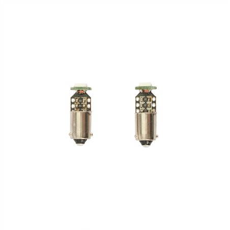 BAX9S (H6) SMD/LED AC Ampoules 12V Optique-Xenon Blanc, set de 2 pièces, avec soutient CAN-bus