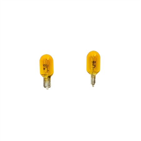 T-10 12V/5W Ampoules 12V Jaune (Coated), set de 2 pièces