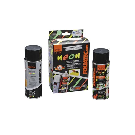 Foliatec Spray Film (à vaporiser) NEON 2-pièces Set - vert 1x400ml + apprêt 1x400ml