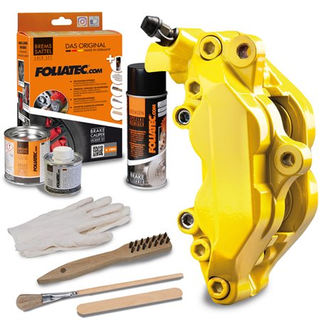 Foliatec Set peinture étriers de freins - speed jaune - 3 Components