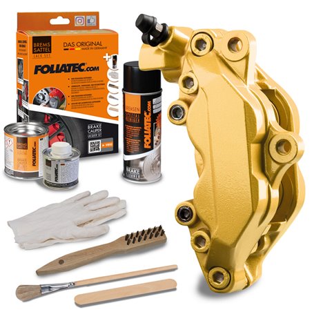 Foliatec Set peinture étriers de freins - prestige d'or metallic - 3 Components