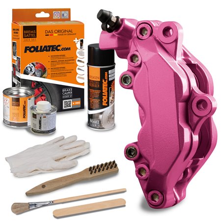 Foliatec Set peinture étriers de freins - candy rose metallic - 3 Components