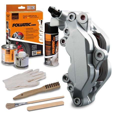 Foliatec Set peinture étriers de freins - stratos argenté metallic - 3 Components