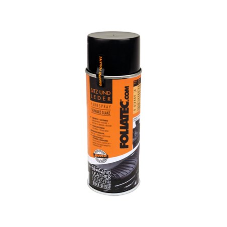 Foliatec Seat & Leather Color Spray - noir luisant 1x400ml