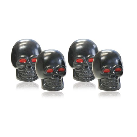 Foliatec AirCaps Capuchons de soupapes Skull noir yeux rouges