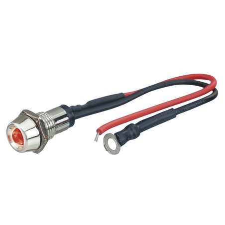 Foliatec LED Control Light chromé - rouge flammes Ø = 10mm - 1 pièce