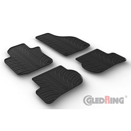 Set tapis de caoutchouc sur mesure pour Volkswagen Golf V 2003-2008 / Jetta 2005-2011 / Golf VI 2008-2013 / Scirocco 2008- (T pr