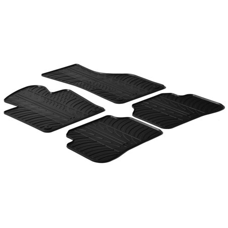 Set tapis de caoutchouc sur mesure pour Volkswagen Passat 2010-2014 / Volkswagen Passat CC (T profil 4-pièces + clips de montage