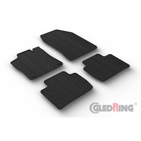 Set tapis de caoutchouc sur mesure pour Peugeot 408 X 2022- (T profil 4-pièces)