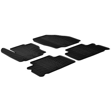 Set tapis de caoutchouc sur mesure pour Ford S-Max 5 portes 2006-2011 & Ford Galaxy 2006-2010 (T profil 4-pièces + clips de mont