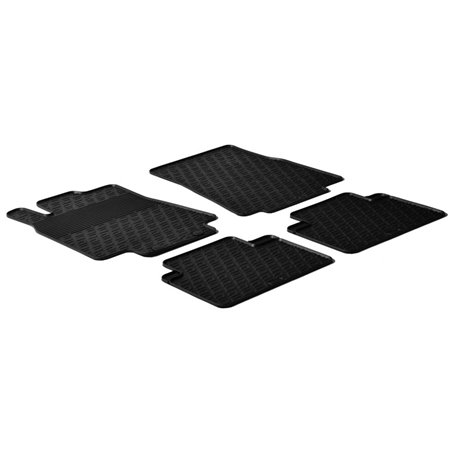 Set tapis de caoutchouc sur mesure pour Mercedes Classe-A W169 2004- / Classe-B W245 2005- (G profil 4-pièces + clips de montage