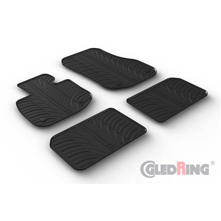 Set tapis de caoutchouc sur mesure pour BMW iX1 (U11) 2022- (T profil 4-pièces)