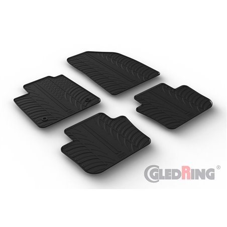 Set tapis de caoutchouc sur mesure pour MG 4 (EV) 2022- (T profil 4-pièces)