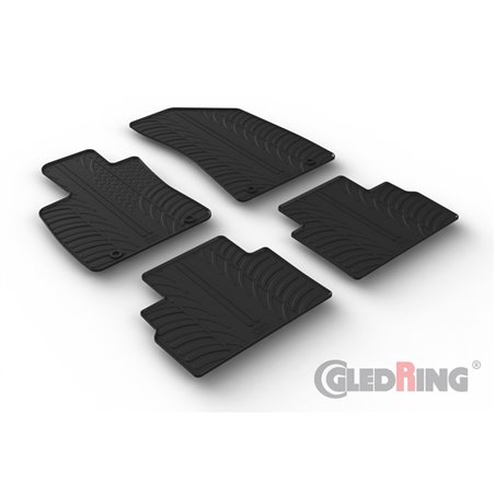 Set tapis de caoutchouc sur mesure pour MG ZS (EV) 2019- (T profil 4-pièces)