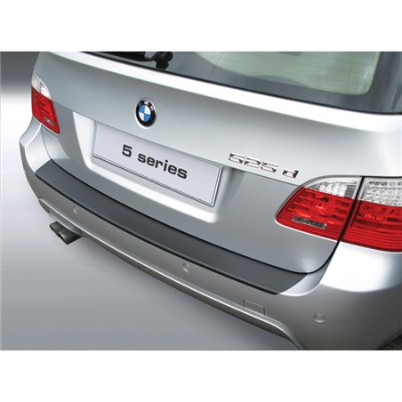 Protection de seuil arrière (ABS) sur mesure pour BMW Série 5 E61 Touring 2003-2010 'M-Style' Noir