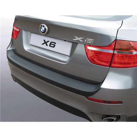 Protection de seuil arrière (ABS) sur mesure pour BMW X6 E71 5/2008-3/2012 Noir