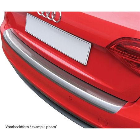 Protection de seuil arrière (ABS) sur mesure pour BMW X6 E71 5/2008-3/2012 Look 'Alu Brossé'