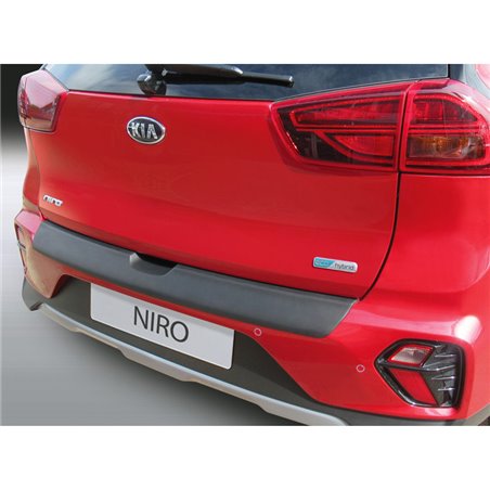 Protection de seuil arrière (ABS) sur mesure pour Kia Niro Hybrid Facelift 2019-2022 Noir