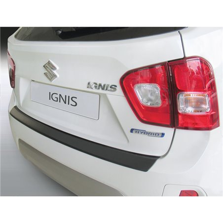 Protection de seuil arrière (ABS) sur mesure pour Suzuki Ignis Facelift 2020- Noir