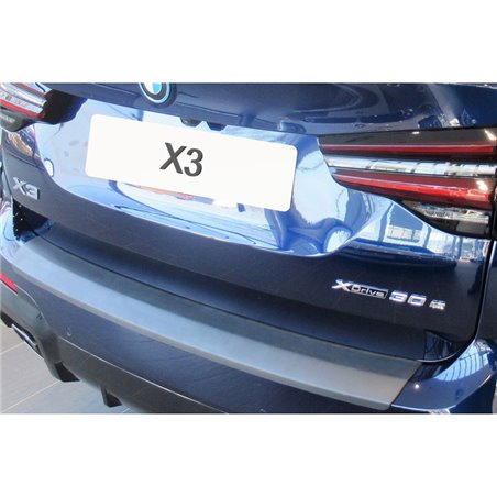 Protection de seuil arrière (ABS) sur mesure pour BMW X3 (G01) Facelift 09/2021- 'M-Sport' Noir