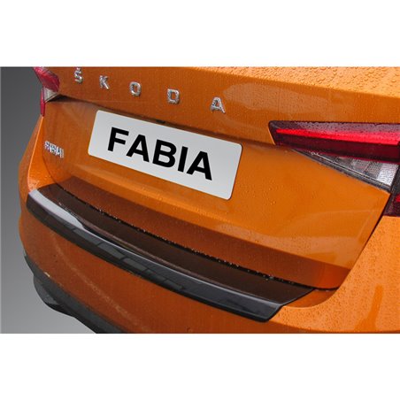 Protection de seuil arrière (ABS) sur mesure pour Skoda Fabia IV 5 portes 2021- Noir