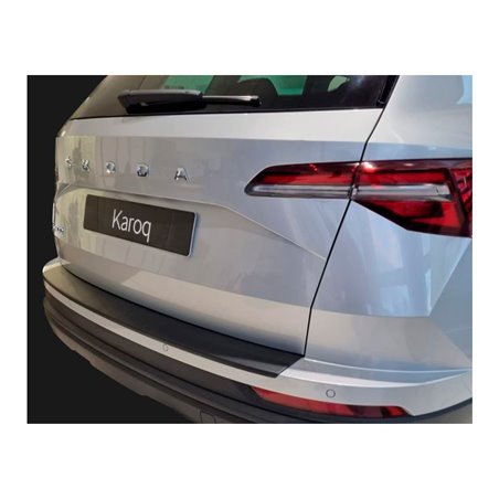 Protection de seuil arrière (ABS) sur mesure pour Skoda Karoq FL 2022- Noir