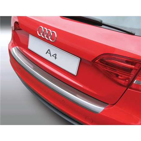 Protection de seuil arrière (ABS) sur mesure pour Audi A4 Avant 2008-2012 Argent