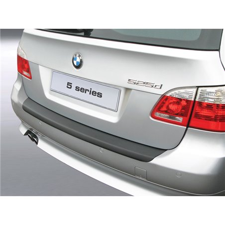 Protection de seuil arrière (ABS) sur mesure pour BMW Série 5 E61 Touring 2004-2010 (excl. M sport) Noir