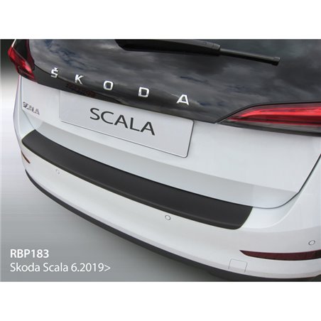 Protection de seuil arrière (ABS) sur mesure pour Skoda Scala 2019- Noir