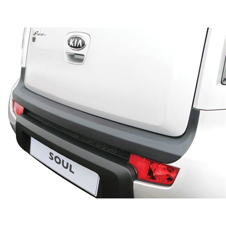 Protection de seuil arrière (ABS) sur mesure pour Kia Soul 02/2009-10/2011 Noir