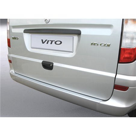 Protection de seuil arrière (ABS) sur mesure pour Mercedes Viano/Vito 2003-2014 Argent